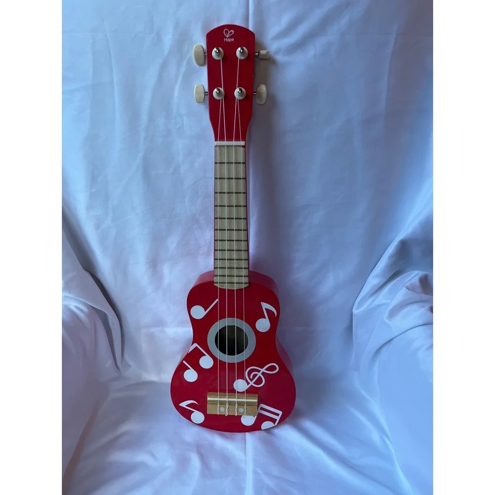 Hape Red Rockstar Ukulele Wooden Toy Instrument